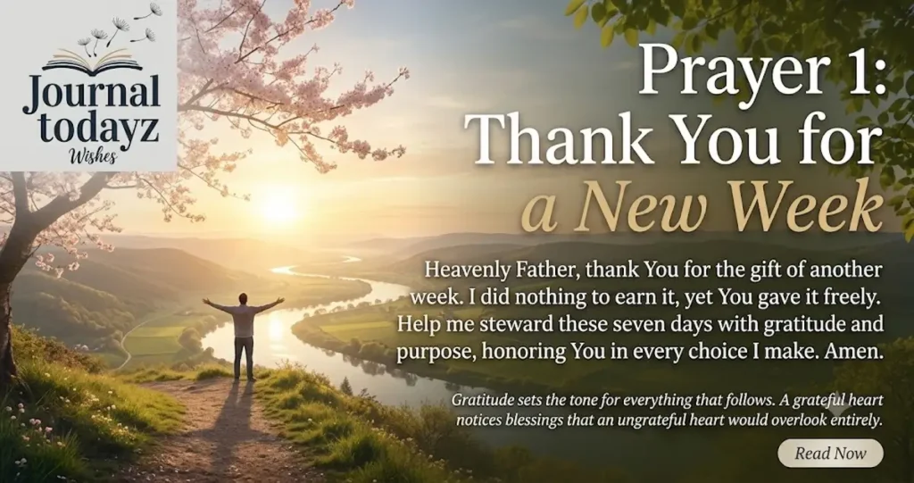 Prayer 1: Thank You for a New Week