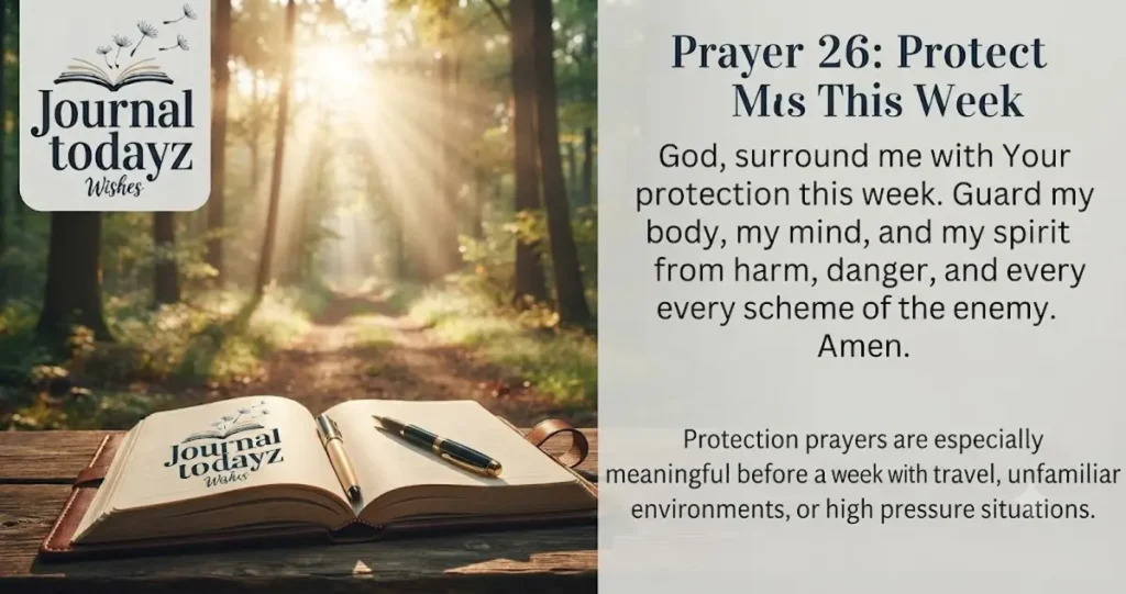 Prayer 26: Protect Me This Week