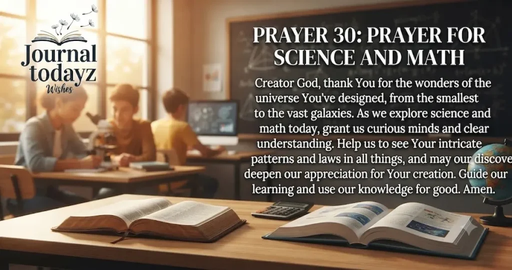 Prayer 30: Prayer for Science and Math
