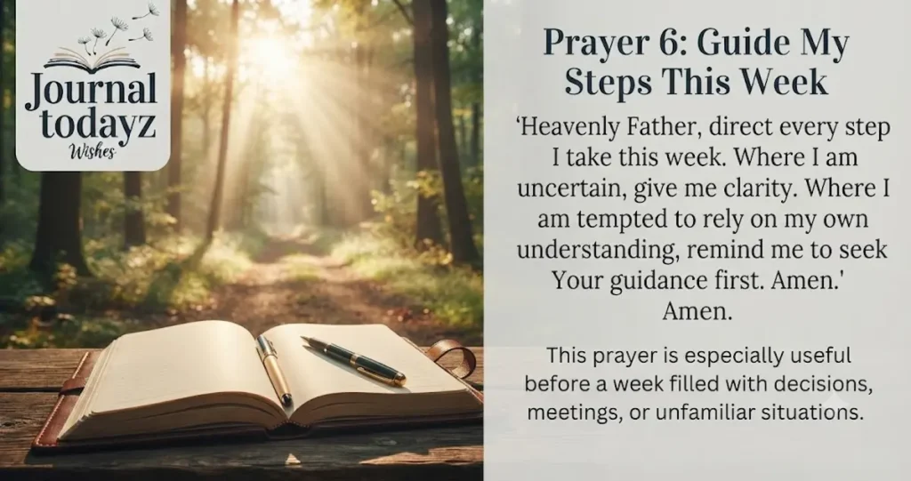Prayer 6: Guide My Steps This Week