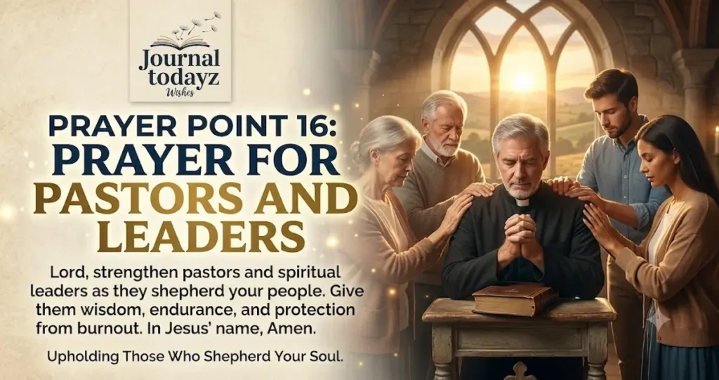 Prayer Point 16: Prayer For Pastors And Leaders