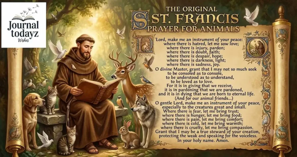 The Original St. Francis Prayer For Animals