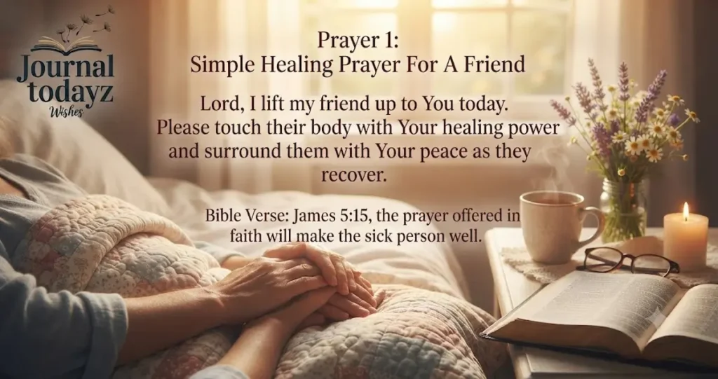 Prayer 1: Simple Healing Prayer For A Friend