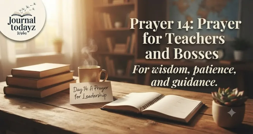 Prayer 14: Prayer for Teachers and Bosses