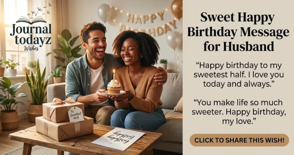 Sweet Happy Birthday Message for Husband